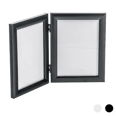 £6.95 • Buy Double Photo Frame Picture Frames Folding Standing Hinged Black 5x7 Portrait