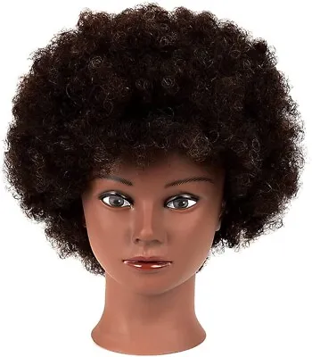 Mannequin Head With 100% Human Hair Curly Hair Training Head Manikin Head SY • $36