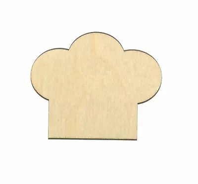 Chef Hat Unfinished Wood Shape Cut Out C11115 Crafts Lindahl Woodcrafts • $1.20