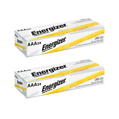 48 Energizer AAA Industrial Alkaline Batteries (EN92 LR03 1.5V Triple A) • $26.47