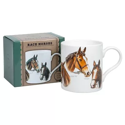  Race Horses Fine China Mug Coffee Cup Kauto Star Shergar Yeats Gift Boxed  • £7.49