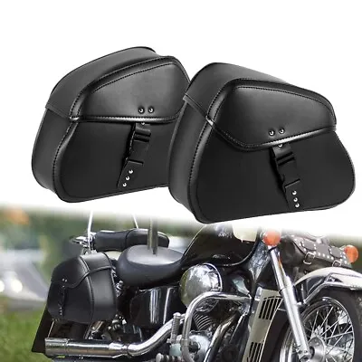 $65.99 • Buy Motorcycle Saddlebags Luggage For Yamaha V Star XVS 650 950 1100 1300 Custom