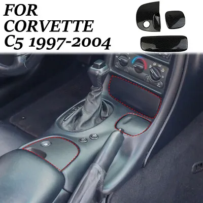 Carbon Fiber Style Central Control Gear Shift Panel Trim For Chevrolet Corvette • $65