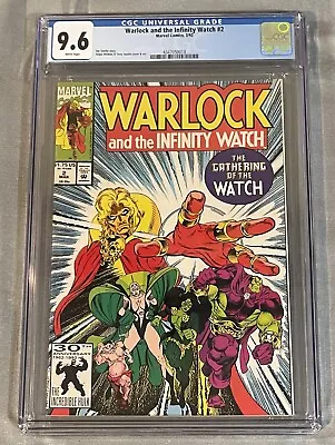 Warlock And The Infinity Watch #2 CGC 9.6 WP 1st Team Starlin Story Marvel 1992 • $11