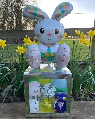 Sitting Easter Bunny DIY Box  1 X Foil Bunny 8x 5” Latex 1x Happy Easter Box • £19.99