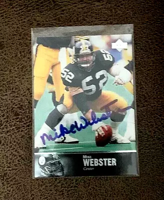 MIKE WEBSTER Pittsburgh Steelers Upper Deck 1997 Legends Auto Autograph HOF • $249