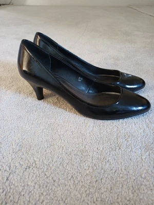 £4.99 • Buy M&s Limited Collection Black Patent Court Shoe Size 6.5