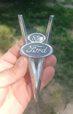 $9.95 • Buy Vintage Ford V8 Emblem 85 Truck Emblem Ford Pickup Truck Ornament Emblem