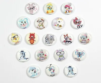 Children's Printed Wooden Buttons - Unique Prints 15mm 20mm & 25mm • £6.99