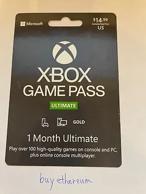  1 Month Xbox Game Pass Ultimate Live Gold Membership - Existing Users-US Only • $14.98