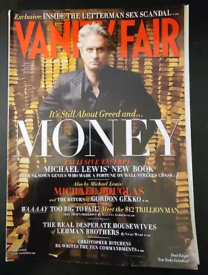 Vanity Fair Magazine April 2010 Michael Douglas Michael Lewis No Label B17:726 • $8.76