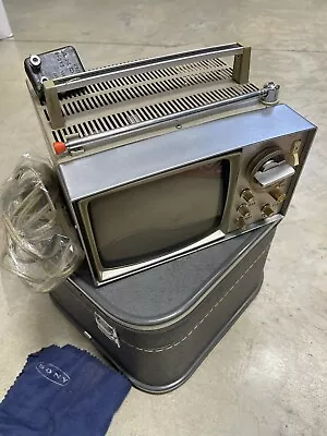 Vintage Sony Micro Television 5-303w Portable CRT TV • $38