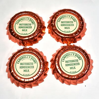 Vintage Milk Bottle Caps Campbell's Dairy Grove City PA • $8