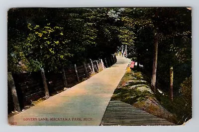 Macatawa Park MI-Michigan Walking At Lovers' Lane Vintage Postcard • $7.99