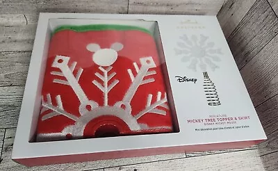 Hallmark Miniature Disney Mickey Mouse Tree Topper And Christmas Tree Skirt 2021 • $22.95