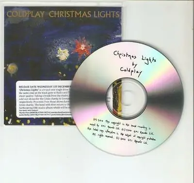 Coldplay - Christmas Lights - Uk Rare Promo Cd - Mint / Official • £9.99