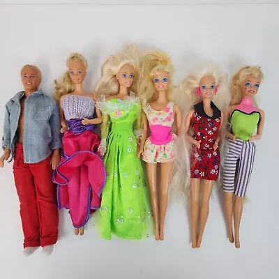 Barbie Ken Dolls Vintage 70s 80s 90s Bulk Lot Of 6 Bundle Outfits Clothing  • $99.90