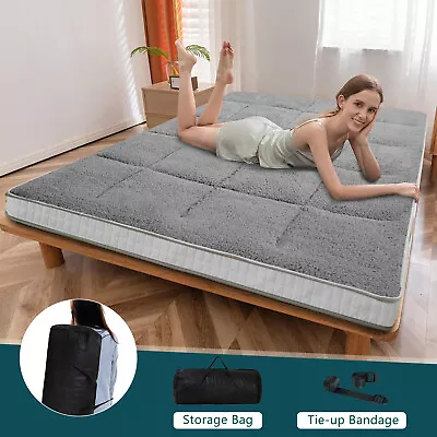 NAIZEA New Futon Mattress Foldable Sherpa Fleece Mattress Twin Full Queen Size • $108.98