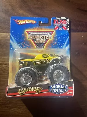 NEW Hot Wheels Monster Jam THE DESTROYER World Finals Truck 2010 Flag #4/75 1:64 • $19.99