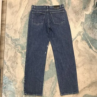 Vintage 00s Blue YSL Yves Saint Laurent Jeans Straight Leg - 32W 32L • £60