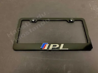 1x For  IPL  3D Emblem BLACK Stainless License Plate Frame RUST FREE + Screw Cap • $22.20