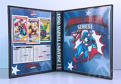 Custom Graphics 1990 MARVEL UNIVERSE SERIES 1 Trading Card Inserts With Binder • $37.99