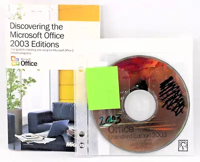 Microsoft Office Standard 2003 Full Version W/ Product Key Pre-owned Works B58 • $15
