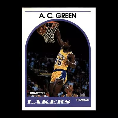 A.C. Green 1989-90 Hoops Los Angeles Lakers #124 R328Y 44 • $1.75