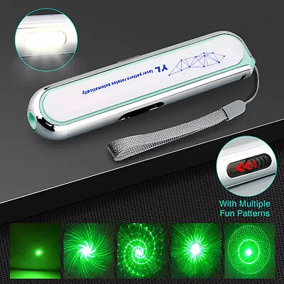 5000Miles USB Rechargeable Green Laser Pointer Pen Visible Beam W/COB Side Light • $18.98