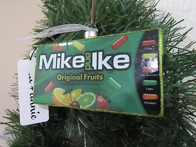 MIKE AND IKE CANDY BOX Glass Glitter Christmas Ornament KAT & ANNIE. • $14.99