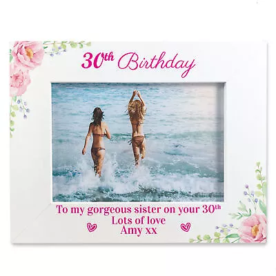 Personalised 18th 21st 30th Birthday Gift For Sister Friend Mum Nan Auntie Frame • £9.99