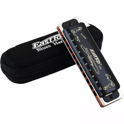 EASTTOP Diatonic Blue Harmonica Paddy 10Hole Diatonic Mouth Organ Harmonica Gift • $19.99