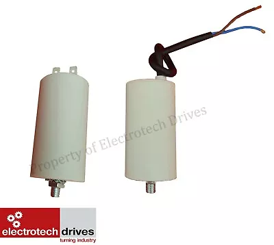 Electric Motor Run Capacitor 1.5uf - 100uf Mfd 400/450v Spade Terminal Fly Lead • £8.75