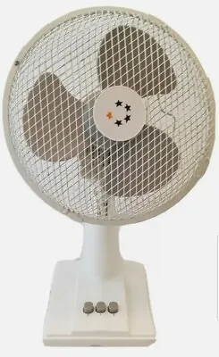 Portable 9 Inch Desk Fan With 2 Speed Control - White • £21