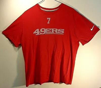 Nike Men's San Francisco 49er's RED #7 Kaepernick Fan Tee T-Shirt Size: 2XL XXL • $15.95