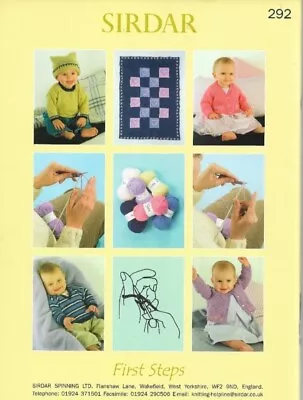 Sirdar 292 First Steps Learn To Knit Baby  Patterns In DK • £10.85