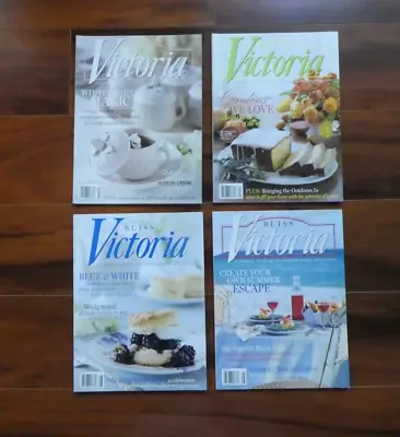 Bliss VICTORIA Magazine 2009 4 Back Issues Antiques Gardens Wedgwood Valentines • $19.99