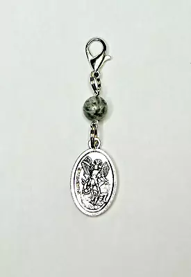 Saint St. Michael/Guardian Angel Medal Rosary Marker Purse Backpack Key Clip • $2.50