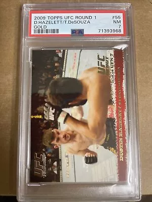 2009 Topps UFC Round 1 55 Dustin Hazelett  Tony DeSouza Gold PSA 7 • $19.99