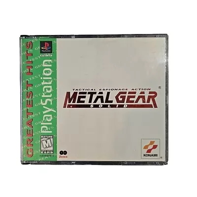 Metal Gear Solid Greatest Hits PS1 CIB Sony PlayStation 1 Complete Registration • $35