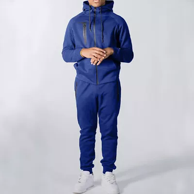 Men Jogger Sets Hooded Sweatshirts+Pant Outfits Mens Casual Running Two Pieces • $51.79