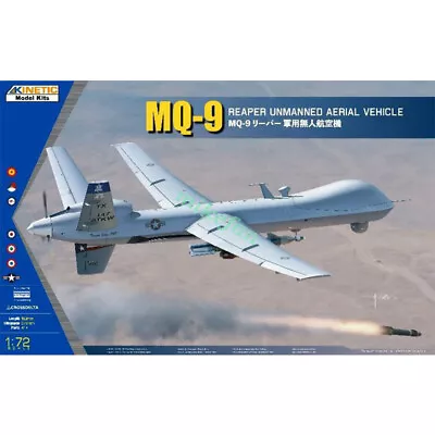 KINETIC K72004 1/72 MQ-9 REAPER UNMANNED AERIAL VEHICLE MQ-9 Model Kit • $32.19