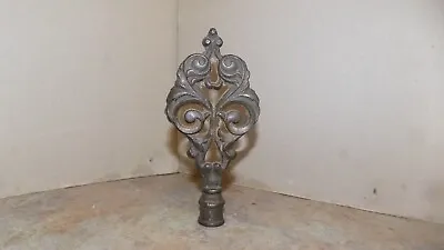 $17.50 • Buy Vintage Cast Iron Lamp Finial Ornate Floral Design 5  Tall X 2 3/8  Wide