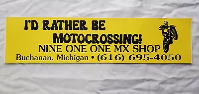 Vintage RED BUD Nine One One Shop MotoCross MX Vinyl Bumper Sticker Window Decal • $68.30