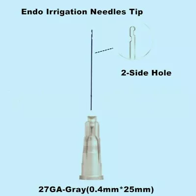 100pcs Dental Endo Irrigation Needle Disposable Syringe Tips 2 Side Holes 27G • $15.90