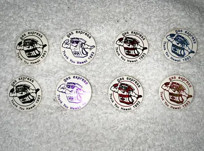 Gas Express Hawaii 1983 Lot Of 8 Slammer Pogs Collectible Vintage Milk Caps New • $6.88