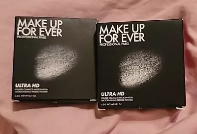 (2) Make Up For Ever Ultra HD Microfinishing Pressed Powder ~ 02 ~ 0.21 Oz • $34.29