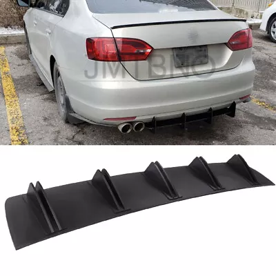 For VW Jetta MK6 MK7 Rear Diffuser Shark 5 Fin Bumper Lip Splitter Spoiler Wing • $39.39