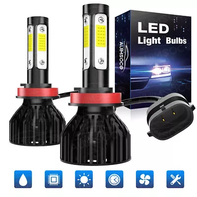 H11 H8 LED Headlight Kit Low Beam Bulbs Super Bright 6000K Conversion Kit 80W • $25.99