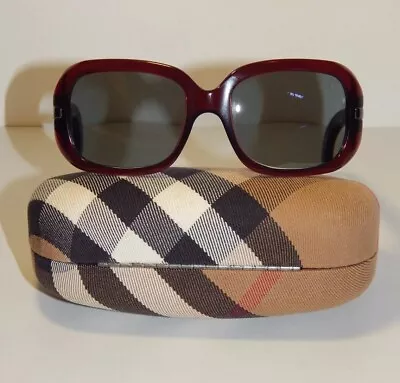 Burberry Plum Burgundy Square Sunglasses With Original Case • $125.95